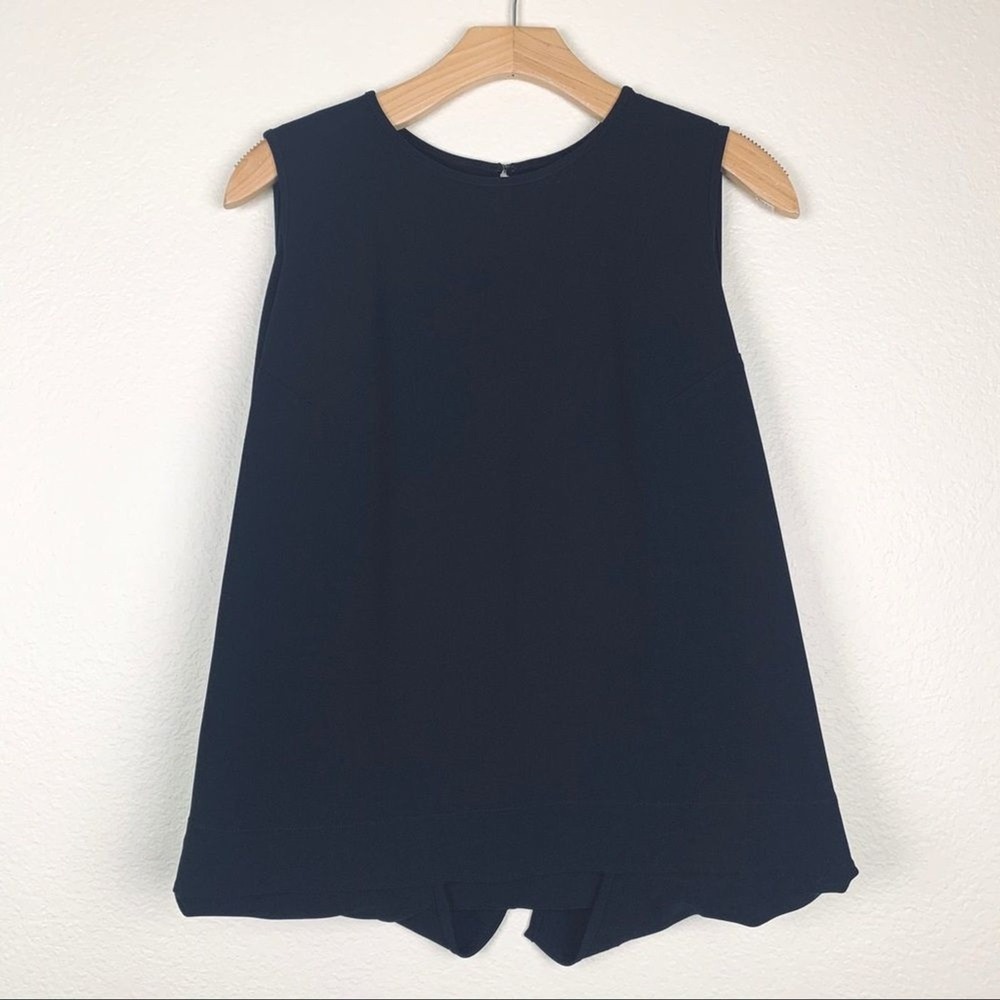 Robert Rodriguez Black Sleeveless Blouse Tank Top Womens 4 Keyhole Layered